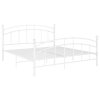 Rám postele bílý kov 140 x 200 cm 324977