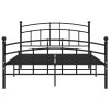 Rám postele černý kov 200 x 200 cm 324985