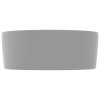 Luxusní umyvadlo kulaté matné světle šedé 40 x 15 cm keramické 147015