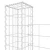 Gabionový koš ve tvaru U se 7 sloupky železo 740 x 20 x 150 cm 151287