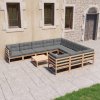 11dílná zahradní sedací souprava s poduškami masivní borovice 3077049