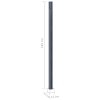 Plotové sloupky tmavě šedé 2 ks 185 cm hliník 148986