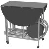 Pětidílný jídelní set skládací, MDF černý 243902
