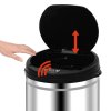 Odpadkový koš s automatickým senzorem 40 l nerezová ocel 322693