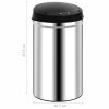 Odpadkový koš s automatickým senzorem 40 l nerezová ocel 322693
