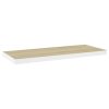 Plovoucí nástěnné police 4 ks dub a bílé 80 x 23,5 x 3,8 cm MDF 326581