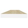 Plovoucí nástěnné police 4 ks dub a bílé 80 x 23,5 x 3,8 cm MDF 326581