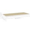 Plovoucí nástěnné police 4 ks dub a bílé 80 x 23,5 x 3,8 cm MDF 326581