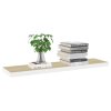 Plovoucí nástěnné police 4 ks dub a bílé 120x23,5x3,8 cm MDF 326587