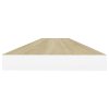 Plovoucí nástěnné police 4 ks dub a bílé 120x23,5x3,8 cm MDF 326587
