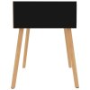 Noční stolek černý vysoký lesk 40 x 40 x 56 cm kompozitní dřevo 326809
