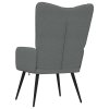 Relaxační křeslo tmavě šedé textil 327546