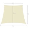Stínicí plachta oxfordská látka lichoběžník 2/4 x 3 m krémová 135241
