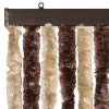 Závěs proti hmyzu béžový a světle hnědý 90 x 220 cm Chenille 240571
