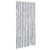 Závěs proti hmyzu šedý a bílý 100 x 220 cm Chenille 241225