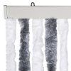Závěs proti hmyzu šedý a bílý 100 x 220 cm Chenille 241225