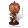 Glóbusový bar stojan na víno design Atlas 42 x 42 x 85 cm 241958