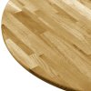 Stolní deska z masivního dubového dřeva kulatá 23 mm 700 mm 245984