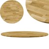 Stolní deska z masivního dubového dřeva kulatá 23 mm 700 mm 245984