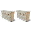 Ptačí budka pro špačky 2 ks 44 x 15,5 x 21,5 cm dřevo 276008