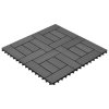 22 ks terasové dlaždice 30 x 30 cm 2 m² WPC šedé 277799