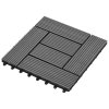 22 ks terasové dlaždice 30 x 30 cm 2 m² WPC šedé 277799