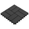 22 ks terasové dlaždice 30 x 30 cm 2 m² WPC černé 277808
