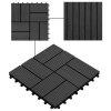 22 ks terasové dlaždice 30 x 30 cm 2 m² WPC černé 277808
