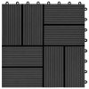 22 ks terasové dlaždice 30 x 30 cm 2 m² WPC černé 277808