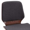 Jídelní židle 2 ks šedé textil 287384