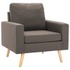 Křeslo taupe textil 288701