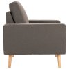 Křeslo taupe textil 288701