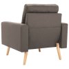 Křeslo taupe textil 288701