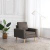 Křeslo taupe textil 288701