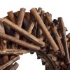 Nástěnné zrcadlo 40 cm teak kulaté 288801