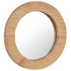 Nástěnné zrcadlo 40 cm teak kulaté 288805