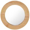 Nástěnné zrcadlo 40 cm teak kulaté 288805