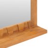 Nástěnné zrcadlo s policí 60 x 12 x 40 cm masivní teakové dřevo 289071