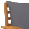 Zahradní lavice 120 cm tmavě šedá poduška masivní akácie 311830