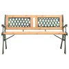 Zahradní lavice 122 cm litina a masivní jedlové dřevo 312033