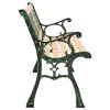 Zahradní lavice 122 cm litina a masivní jedlové dřevo 312033