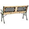 Zahradní lavice 122 cm litina a masivní jedlové dřevo 312033