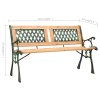 Zahradní lavice 122 cm litina a masivní jedlové dřevo 312033