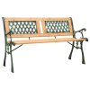 Zahradní lavice 122 cm litina a masivní jedlové dřevo 312033