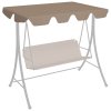 Náhradní stříška na zahradní houpačku taupe 188/168x145/110 cm 312089