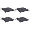 Podušky na židli 4 ks antracitové 40 x 40 x 7 cm látka oxford 314861