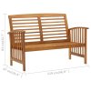 Zahradní lavice 119 cm masivní akáciové dřevo 310259