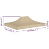 Střecha k party stanu 4 x 3 m béžová 270 g/m² 315353