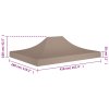Střecha k party stanu 4 x 3 m taupe 270 g/m² 315356