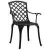 3dílný bistro set litý hliník černý 315592